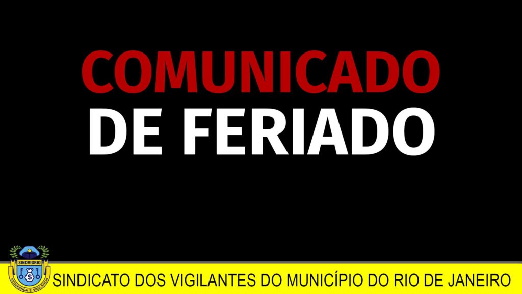 COMUNICADO DE FERIADO
