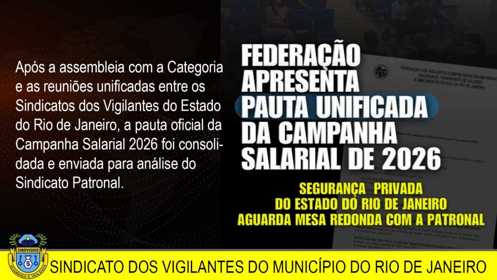 CAMPANHA SALARIAL 2026: PAUTA UNIFICADA FOI APRESENTADA AO SINDICATO PATRONAL