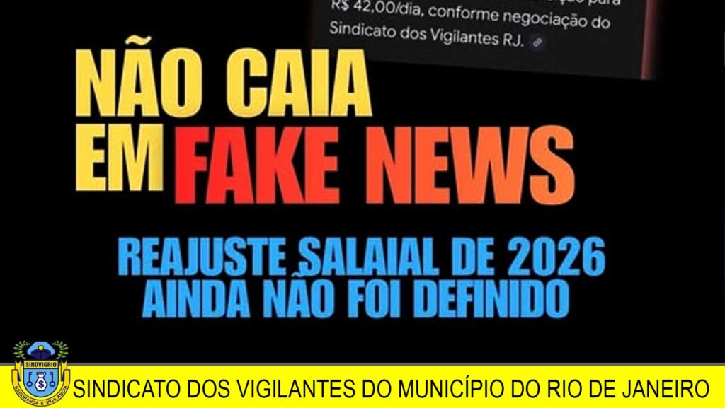 ATENÇÃO, VIGILANTES: INFORMAÇÃO FALSA CIRCULANDO!