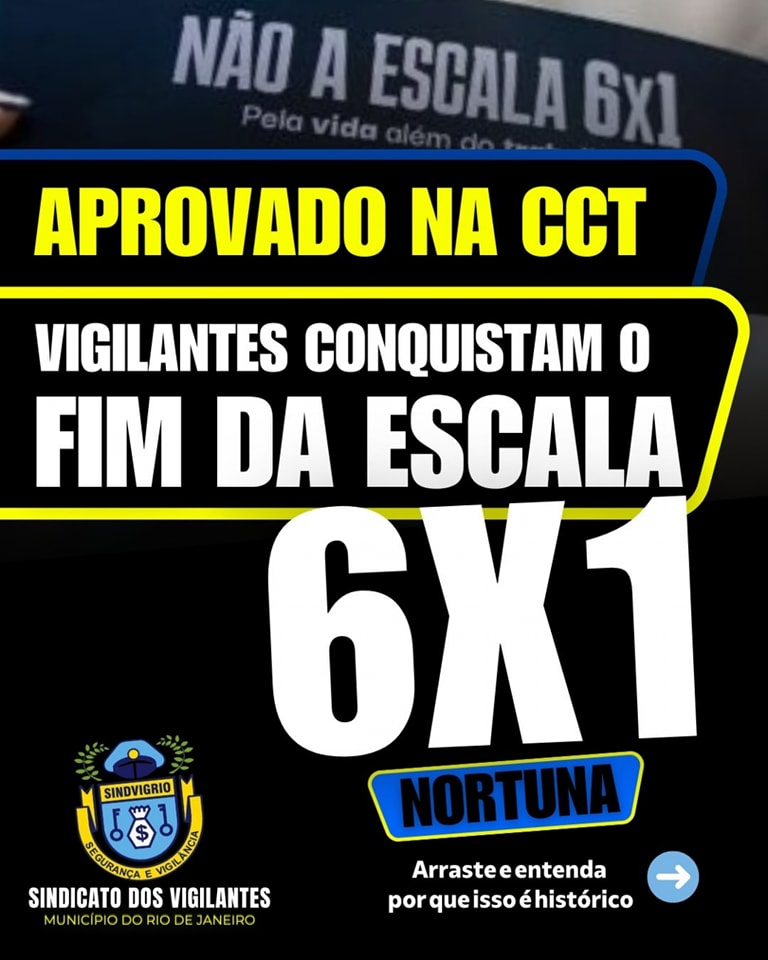 FIM DA ESCALA 6X1 É APROVADA NA CCT