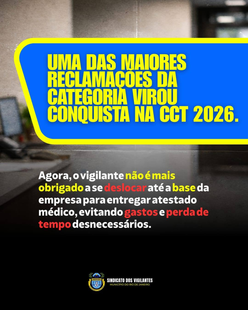 ENTREGA DE ATESTADO MÉDICO - MUDANÇA NA CCT